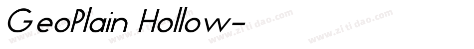 GeoPlain Hollow字体转换